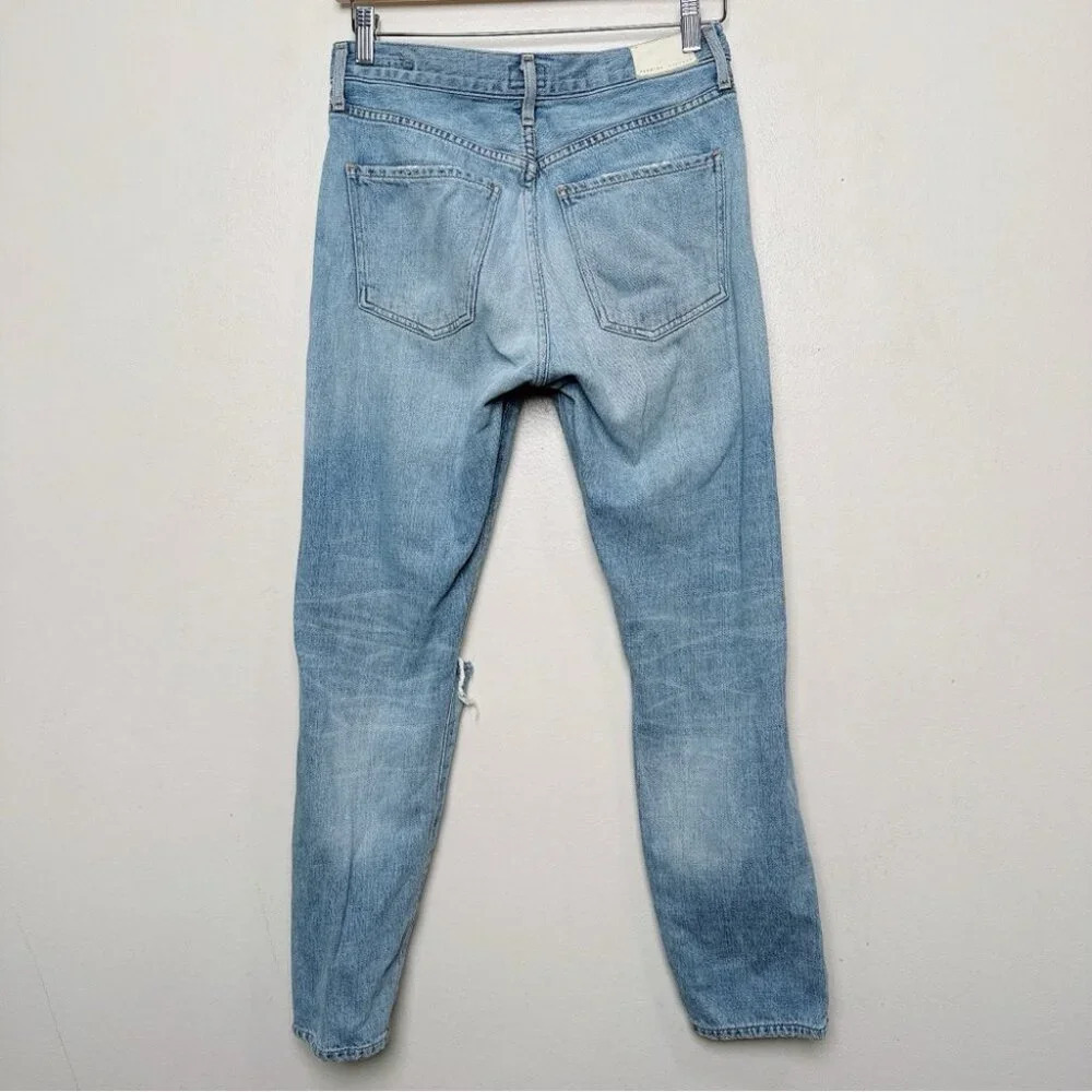 Citizens Of Humanity Womens 26 Distressed Knee Liya High Rise Crop Classic Jeans - Picture 14 of 15